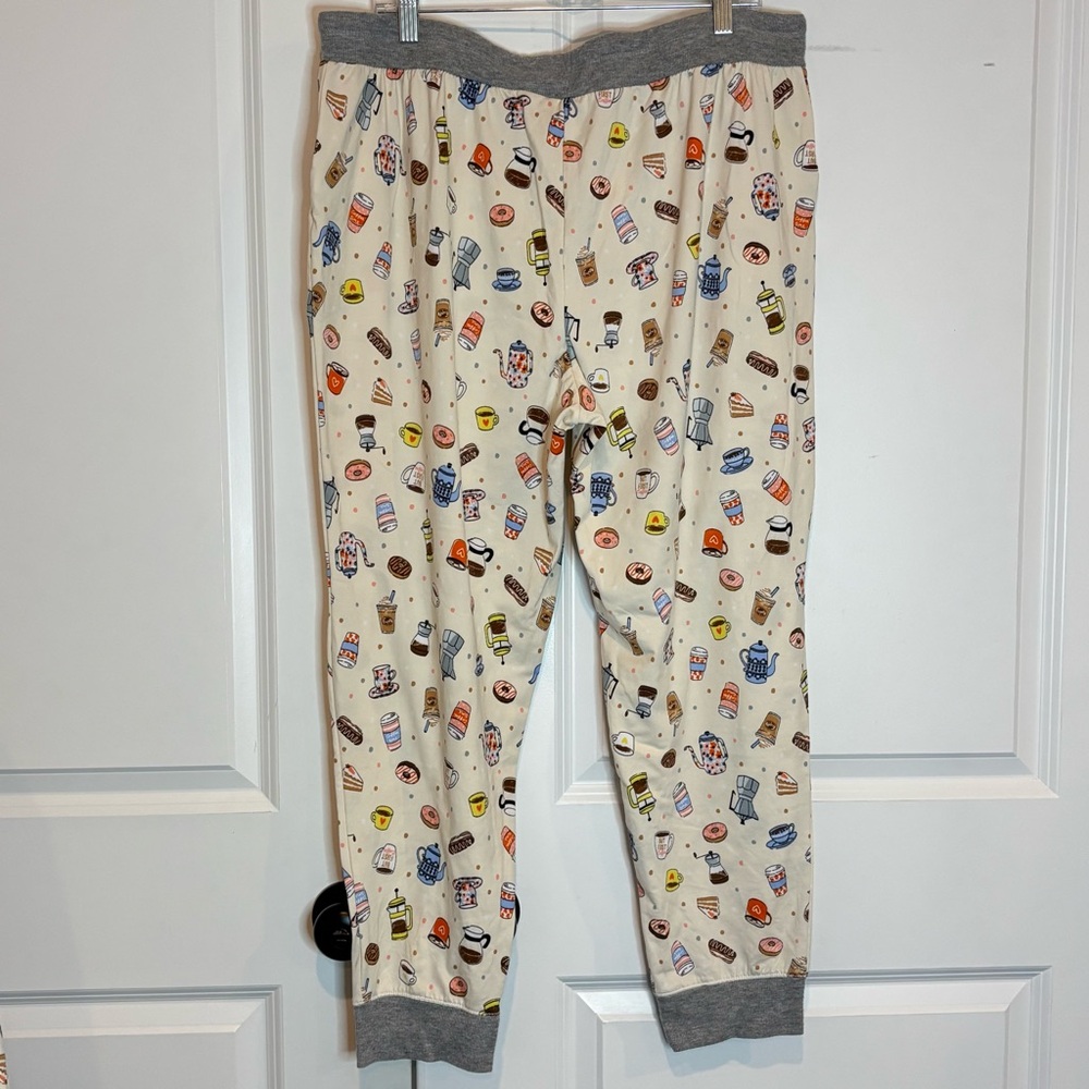 Cuddl Duds Coffee Pastries Long Sleeve Pants Pajama Set XL/XXL - Picture 11 of 12